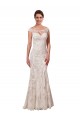 Cheap Illusion Bateau Neckline Fit and Flare Lace Wedding Dress Canada