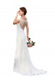 Cheap Illusion Bateau Neckline Fit and Flare Lace Wedding Dress Canada