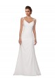 Cheap V-Neck Sheath Chiffon Wedding Dress with Straps Canada