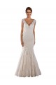 Cheap V-Neck Mermaid Vintage Lace Wedding Dress Canada