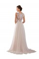 Cheap High Neck A-Line Tulle Wedding Dress with Lace Back Canada