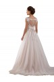 Cheap Illusion Sweetheart Neck Ball Gown Tulle Wedding Dress with Lace Bodice Canada
