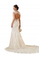 Cheap Modern Chapel Train Sweetheart Mermaid Lace Wedding Dress with Keyhole Back Canada