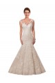 Cheap Fit and Flare Illusion Neck Lace Wedding Dress Canada