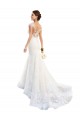 Cheap Fit and Flare Illusion Neck Lace Wedding Dress Canada