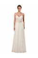 Cheap Sweetheart A-Line Chiffon Wedding Dress with Beaded Shoulder Straps Canada