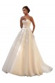 Cheap Sweetheart Ball Gown Tulle Wedding Dress with Lace Bodice Canada