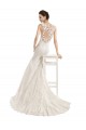 Cheap Illusion Neck Mermaid All Over Lace Wedding Dress Canada