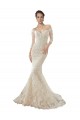 Cheap Long Sleeves Off the Shoulder Trumpet Lace Wedding Dress Canada