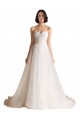 Cheap Strapless Sweetheart Lace Bodice A-Line Organza Wedding Dress Canada