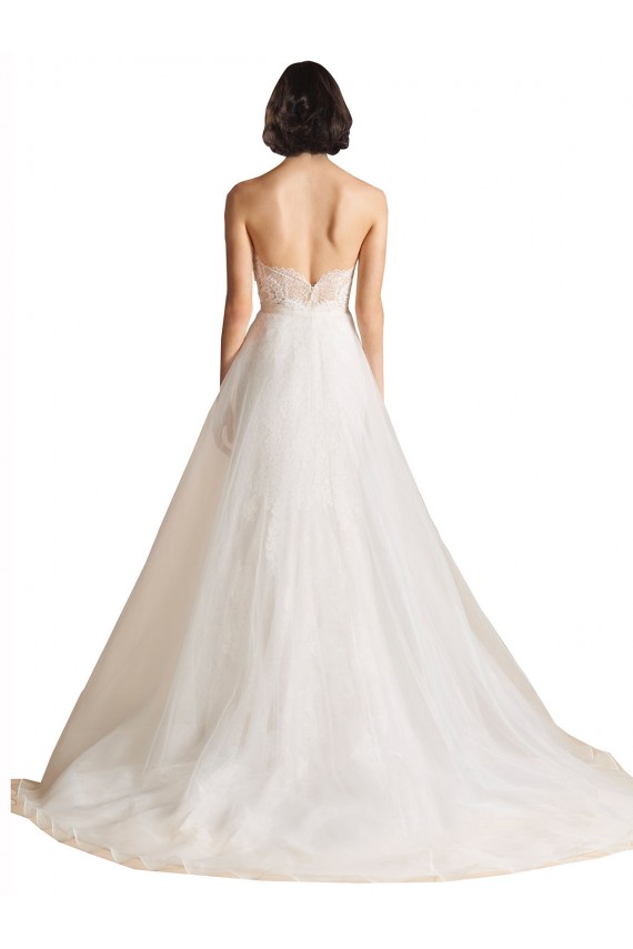 Cheap Strapless Sweetheart Lace Bodice A-Line Organza Wedding Dress Canada