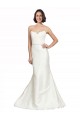 Cheap Trumpet Satin Wedding Dress with Sweetheart Lace Bodice Canada