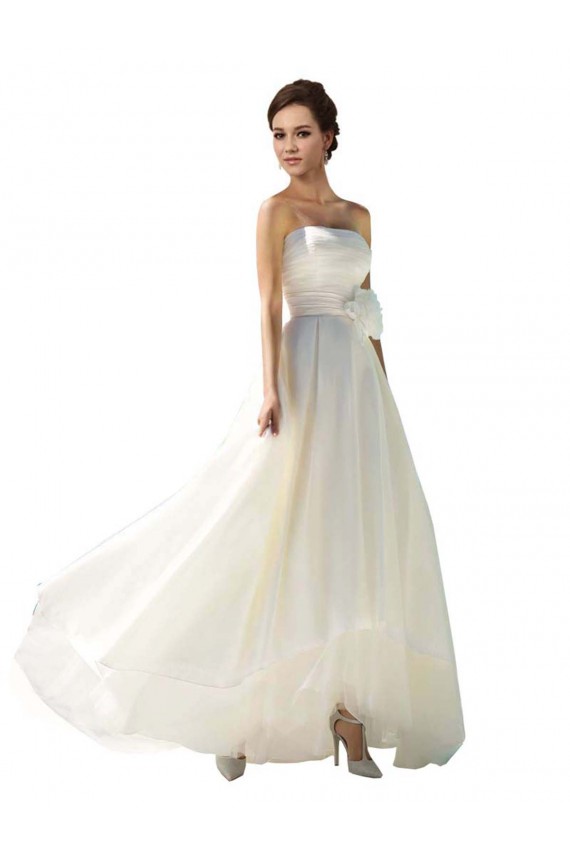 Cheap Strapless A-Line Taffeta Wedding Dress Canada