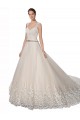 Cheap Sweetheart Cap Sleeves Tulle Lace Wedding Dress Canada