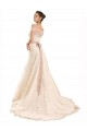 Cheap Off the Shoulder Illusion Back A-Line Lace Beach Wedding Dress Canada
