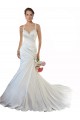 Cheap Sweetheart Mermaid Satin Beach Wedding Dress with Illusion Lace Back Canada