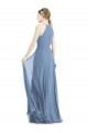 Cheap Keyhole Halter Chiffon Maxi Bridesmaid Dress Canada