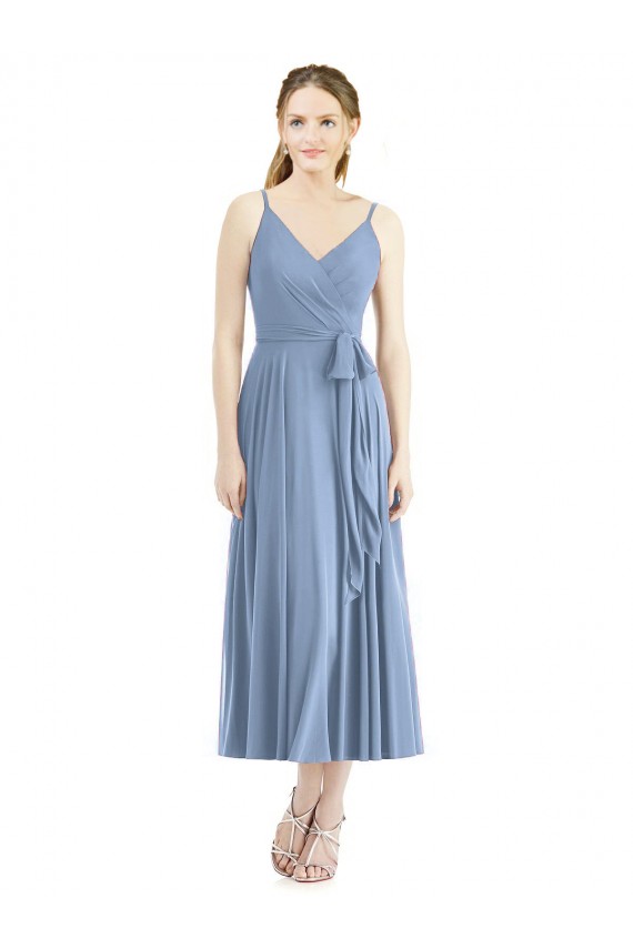 Cheap Short Tea Length Chiffon Bridesmaid Dress Canada