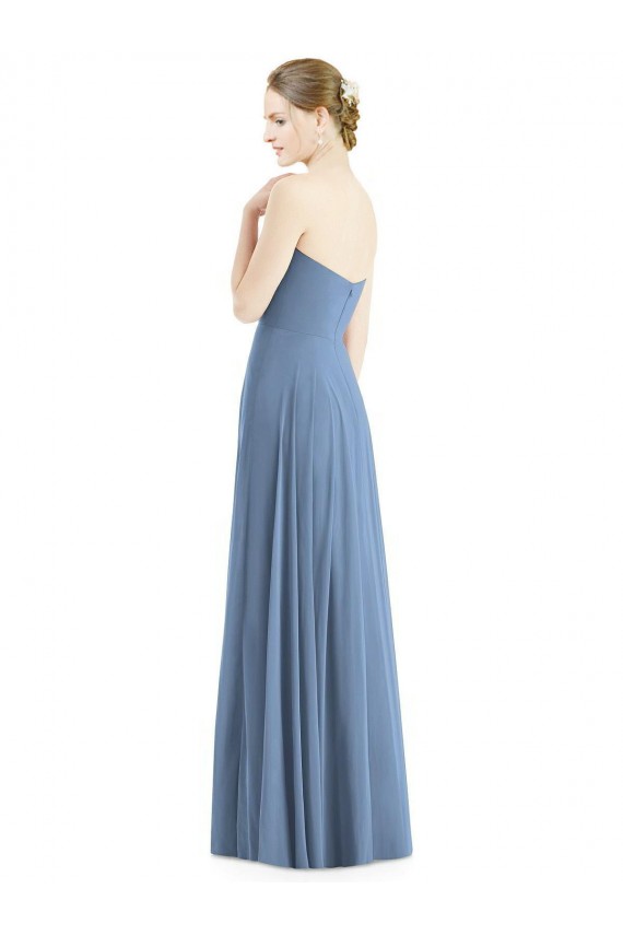 Cheap Strapless Sweetheart Chiffon Bridesmaid Dress Canada