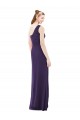Cheap Draped One Shoulder Full Length Chiffon Bridesmaid Dress Canada