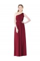 Cheap One Shoulder Full Length Long Chiffon Bridesmaid Dress. Canada