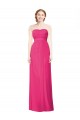 Cheap Full Length Strapless Long Chiffon Dress with Waistband Canada