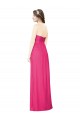 Cheap Full Length Strapless Long Chiffon Dress with Waistband Canada