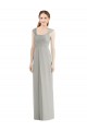 Cheap Full Length Lux Chiffon Dress with Draped Bodice And Shirred Straps Canada
