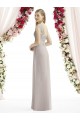 Cheap Full Length Lux Chiffon Dress with Draped Bodice And Shirred Straps Canada