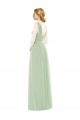 Cheap Sleeveless Chiffon Long Bridesmaid Dress with Shoulder Straps Canada