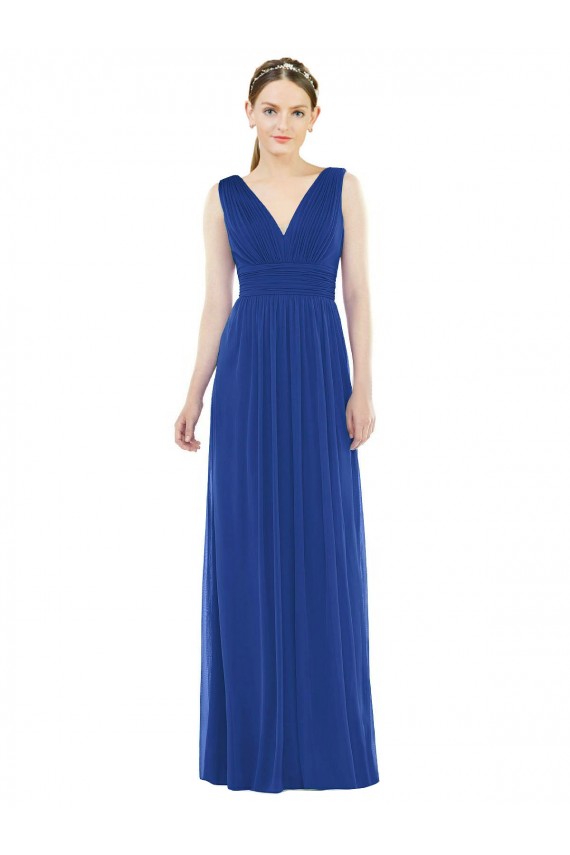 Cheap Low Square Back Sleeveless Shirred Skirt Bridesmaid Dress Canada