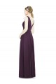 Cheap V-Neckline Sleevelss Full Length Chiffon Bridesmaid Dress Canada
