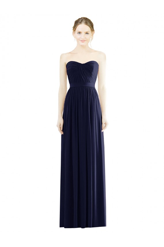 Cheap Low Back Draped Strapless Chiffon Formal Bridesmaid Dress  Canada