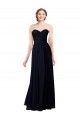 Cheap Strapless Chiffon Bridesmaids Dress with a Beaded Lace Sweetheart Bodice Canada