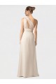 Cheap One Shoulder Full Length Chiffon Bridesmaid Dress with Shirred Bodice Canada