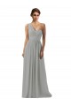 Cheap Ruffled One Shoulder Floor Length Long Chiffon Bridesmaid Dress Canada