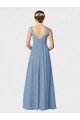 Cheap Long Chiffon Bridesmaid Dress with Sweetheart Neckline and Wide Straps Canada