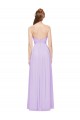 Cheap Strapless Mermaid Chiffon Bridesmaid Dress WITH High Side Slit and Ruffles Canada