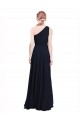 Cheap Long Chiffon Bridesmaid Dress with One Shoulder Neckline And Belt Canada