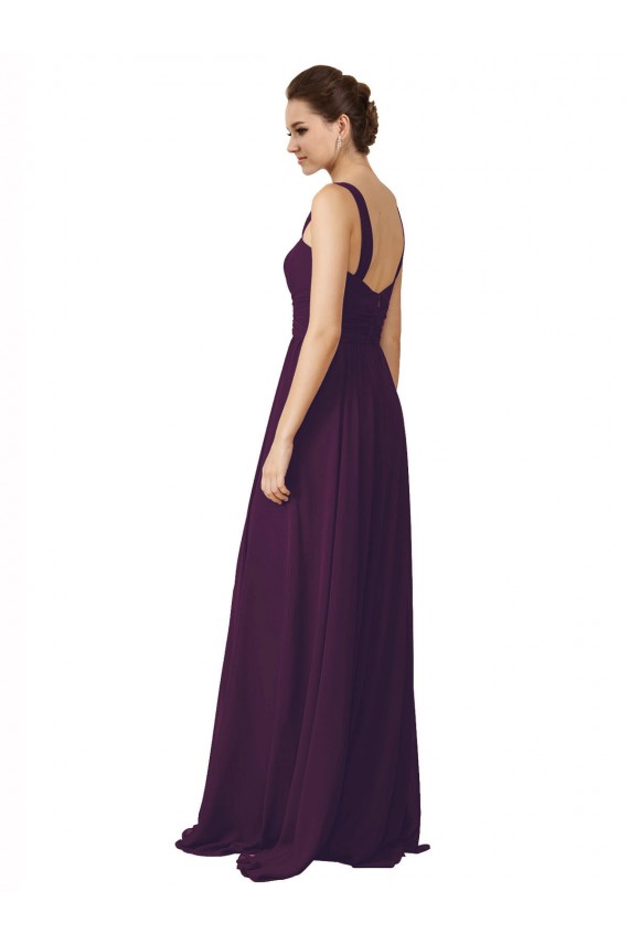 Cheap Full Length Chiffon Bridesmaid Dress with Spaghetti Straps Canada