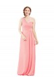 Cheap One Shoulder Sweetheart Neckline Long Chiffon Bridesmaid Dress Canada