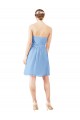 Cheap Short Knee Length Chiffon Cocktail Bridesmaid Dress with Twisted Strapless Sweetheart Neckline Canada