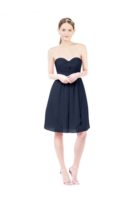 Cheap Sweetheart Cocktail Knee Length Chiffon Cocktail Bridesmaid Dress Open Back Canada