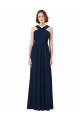 Cheap Long Chiffon Bridesmaid Dress V-Neck Top Canada
