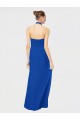 Cheap Sleeveless Long Chiffon Empire Gown with Pleated Halter Straps Canada