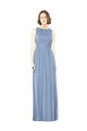 Cheap Open Keyhole Back Bateau Neck Chiffon Bridesmaid Dress Canada