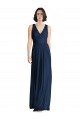 Cheap Cut Out Back Long Chiffon V-Neck Bridesmaid Dress Canada