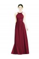 Cheap Halter Neck Open Back Draped Chiffon Bridesmaid Dress Canada