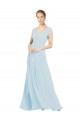 Cheap Chiffon Bridsmaids Dress with V-Neckline and Tie V Back Canada