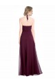 Cheap Full Length Chiffon Bridesmaid Dress with Halter Top Canada